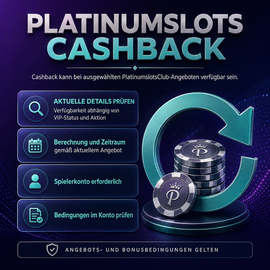 Cashback-Angebot im PlatinumslotsClub