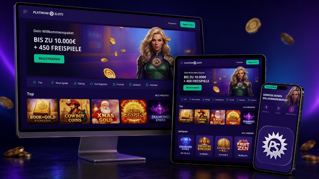 Platinum Slots auf Desktop, Tablet und Smartphone